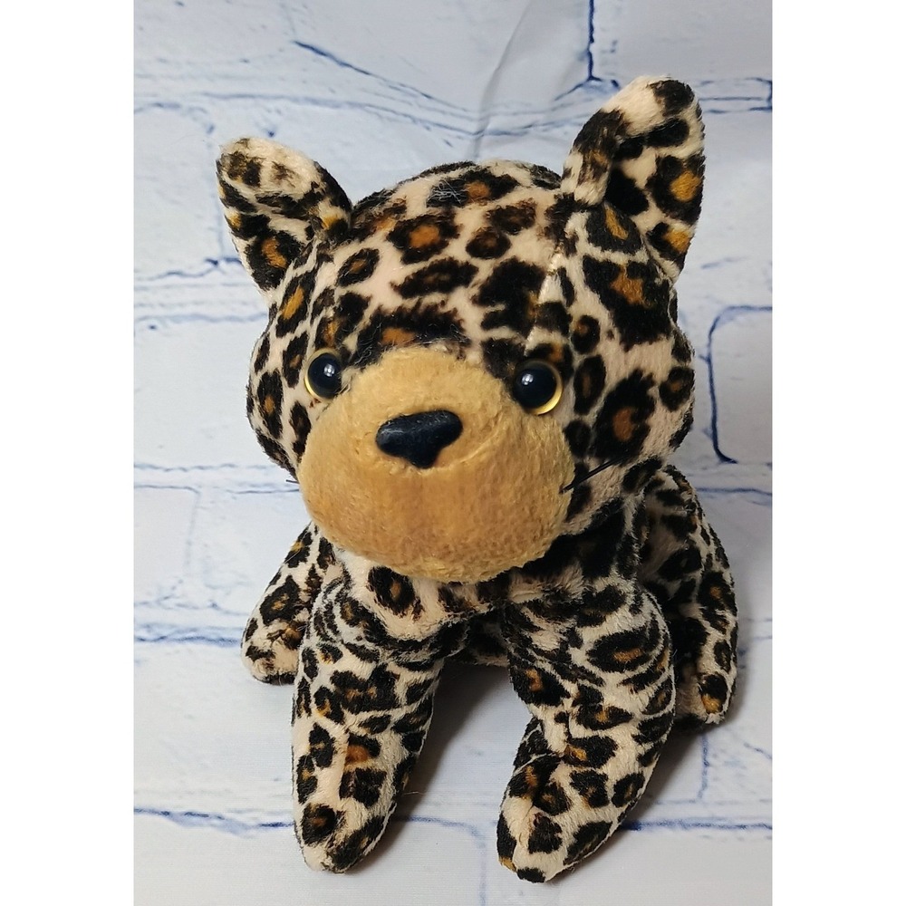 Vintage 6" I.N. INC Small Floppy BEANBAG Plush Cheetah Leopard KITTY Cat 4